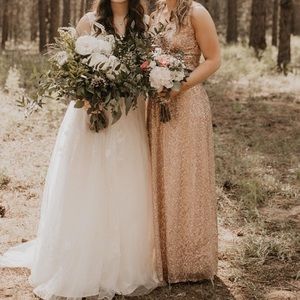 David's Bridal Dresses - David’s Bridal Rose Gold Sequin Bridesmaid Dress David's Bridal Dresses - David’s Bridal Rose Gold Sequin Bridesmaid Dress